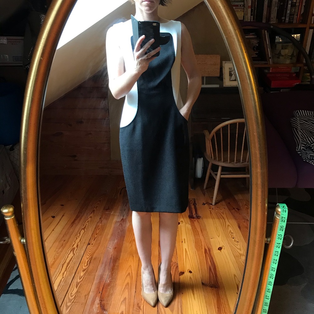 David Meister Black White Mod Sheath Dress, EUC, 4 - Picture 16 of 16